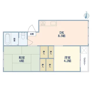 東砂5丁目ハイツ1号棟【1階】の間取り