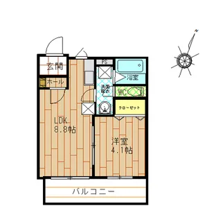 グランソレイユ【1階】の間取り