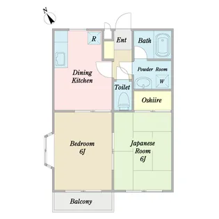 ハイツハーモニーD棟【1階】の間取り