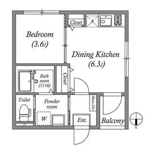 ハーモニーテラス小路東IV【1階】の間取り
