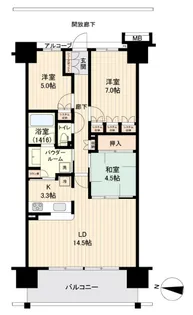 東京スイートレジデンス【8階】の間取り