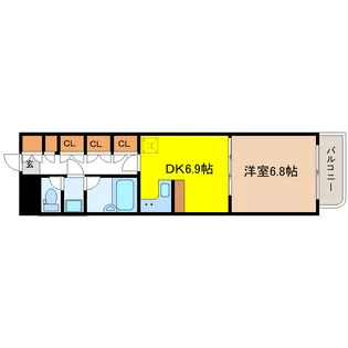 朝日プラザ五橋東【3階】の間取り
