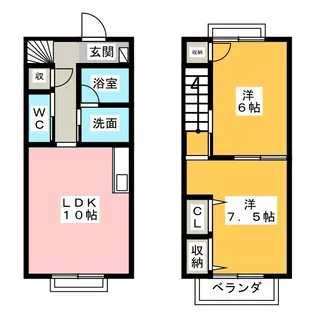 オーシャンブリーズ【1階】の間取り