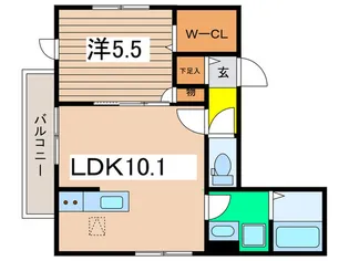 クレアコート【1階】の間取り