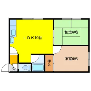 コーポプライム【1階】の間取り