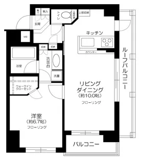 アスコットパーク錦糸町グレイス【6階】の間取り