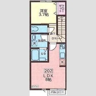 Mei八乙女【2階】の間取り