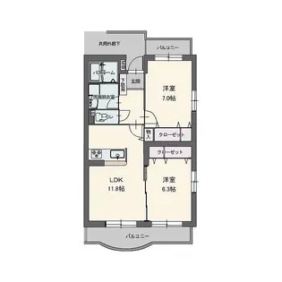 フルスパシエンテ【1階】の間取り