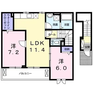 ヴィラ・サヤマ II【2階】の間取り