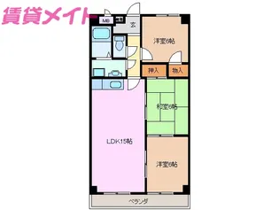 プロミネント四日市【9階】の間取り