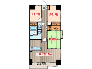 ネオハイツ上杉II【8階】の間取り