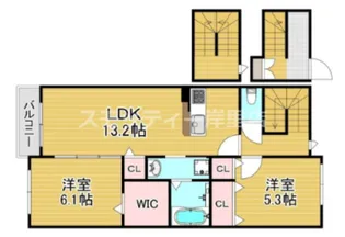 アーサー住之江の間取り