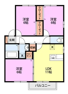ロイヤルガーデン南城 E棟【1階】の間取り