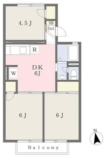 メゾンドマリカA【2階】の間取り