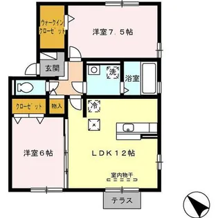 リビングタウン鈴鹿旭が丘 E棟【1階】の間取り