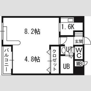 ハウスオブリザ南9条【5階】の間取り