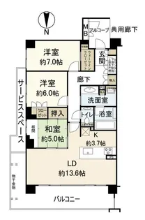 ジオ桂シェノン【2階】の間取り