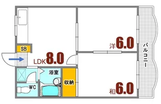 ルモンド楓【2階】の間取り