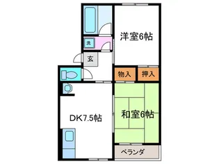 植田マンション【1階】の間取り