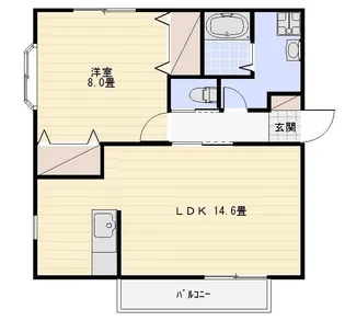 ティエドIIO D【2階】の間取り