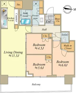 パークタワー晴海【24階】の間取り
