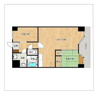 ロワールマンション空港南【3階】の間取り