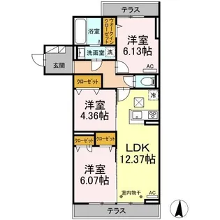 プライムレジデンス【1階】の間取り