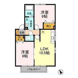 ヒロ・ハイム弐番館【2階】の間取り