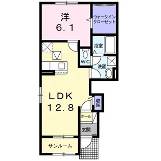 フリージア西川 II【1階】の間取り