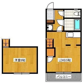 ジュネス小笹【1階】の間取り