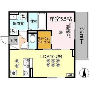 ベルナシェンテ南松山【2階】の間取り