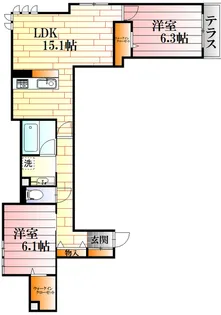 ルミナスS【1階】の間取り