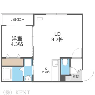 COSMOS(コスモス)【4階】の間取り