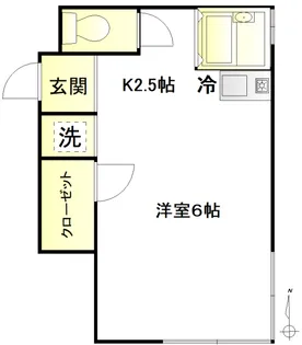 Kアパート セイカツホゴソウダン【1階】の間取り