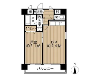 USKウエストワード【6階】の間取り