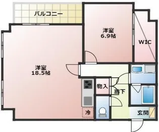 アズ三宿レジデンス【3階】の間取り