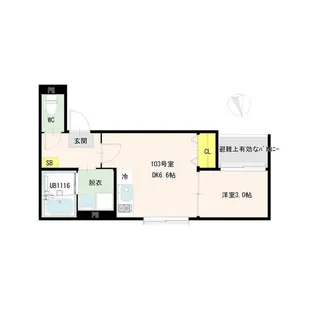 ハーモニーテラス古城【1階】の間取り