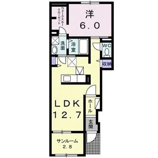 サプール マウンテン【1階】の間取り