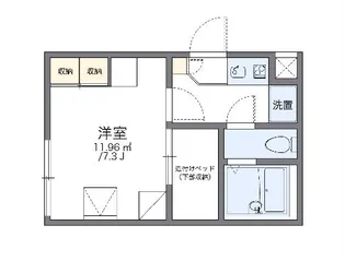 レオパレスKMS【1階】の間取り