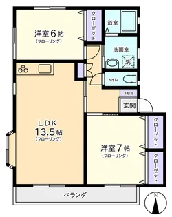 マルテーメゾンミズノ5【2階】の間取り