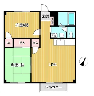 フォブール八幡【2階】の間取り