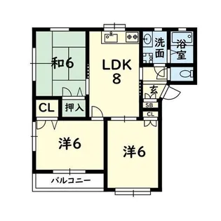 サンシャインヒロA【1階】の間取り