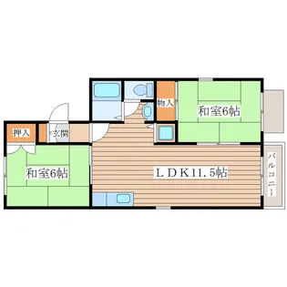 セジュールM95 I番館【2階】の間取り