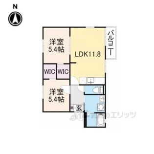 ベルドミールA【1階】の間取り