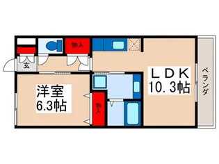 トゥールヌソル【3階】の間取り