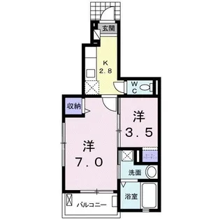 フォーレスト【1階】の間取り