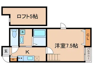 パームツリー金町【1階】の間取り
