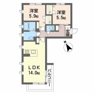 WingCourt F.R【2階】の間取り