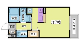 ヴィラエスポワール【1階】の間取り
