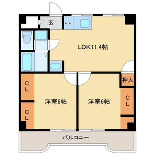 アーバンコート庄内弐番館【1階】の間取り